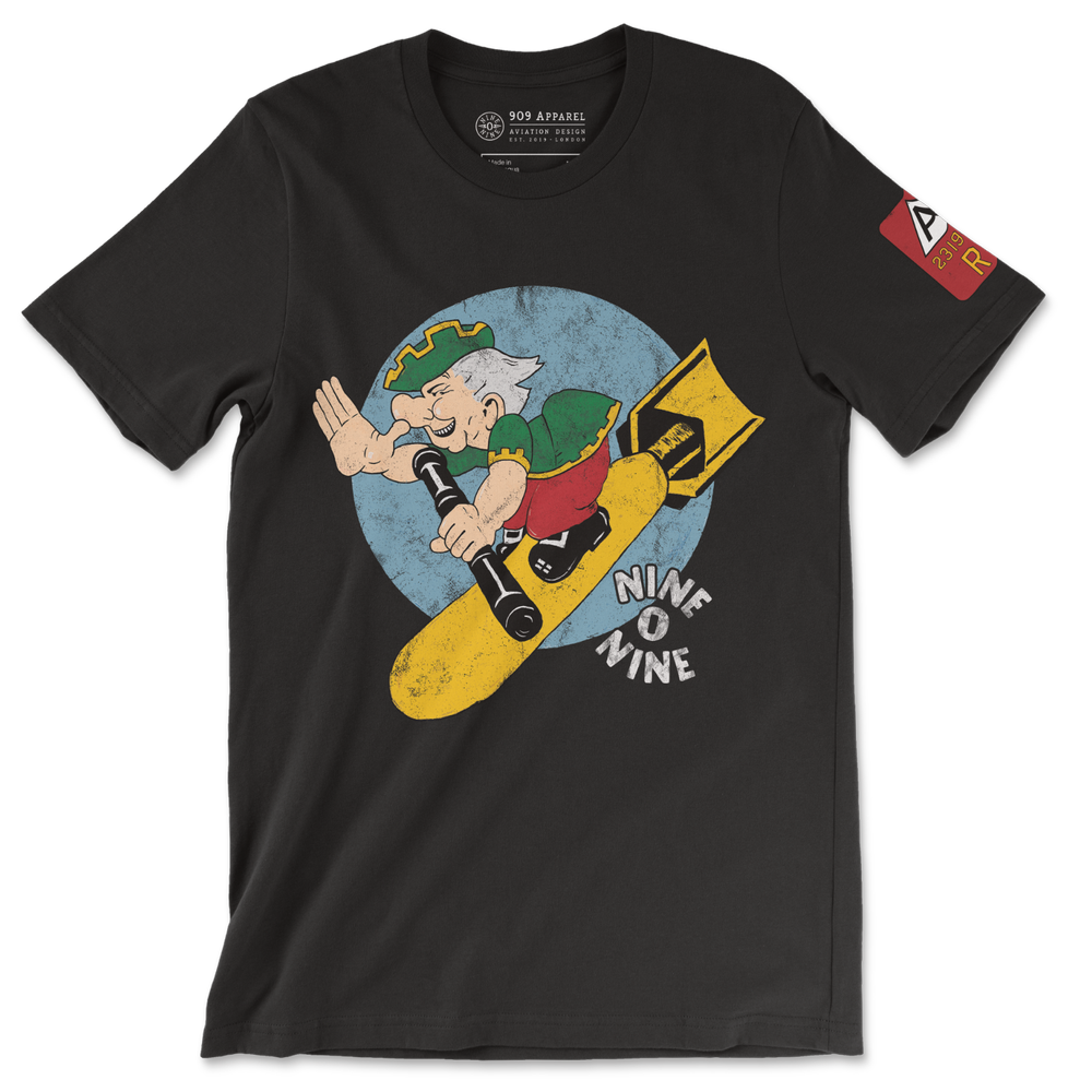 Nine-O-Nine Nose Art - World War 2 B-17 Flying Fortress T-Shirt by